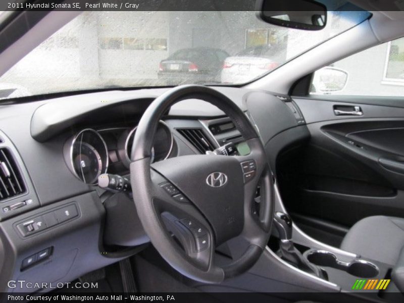 Pearl White / Gray 2011 Hyundai Sonata SE