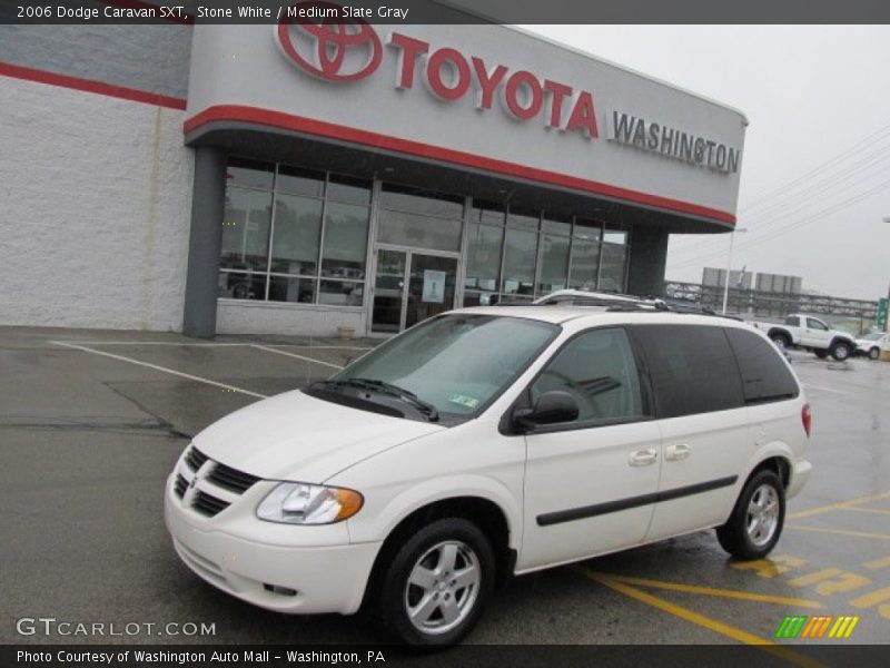 Stone White / Medium Slate Gray 2006 Dodge Caravan SXT