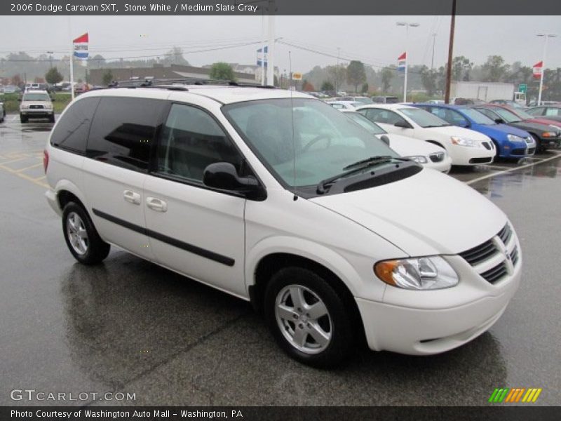 Stone White / Medium Slate Gray 2006 Dodge Caravan SXT