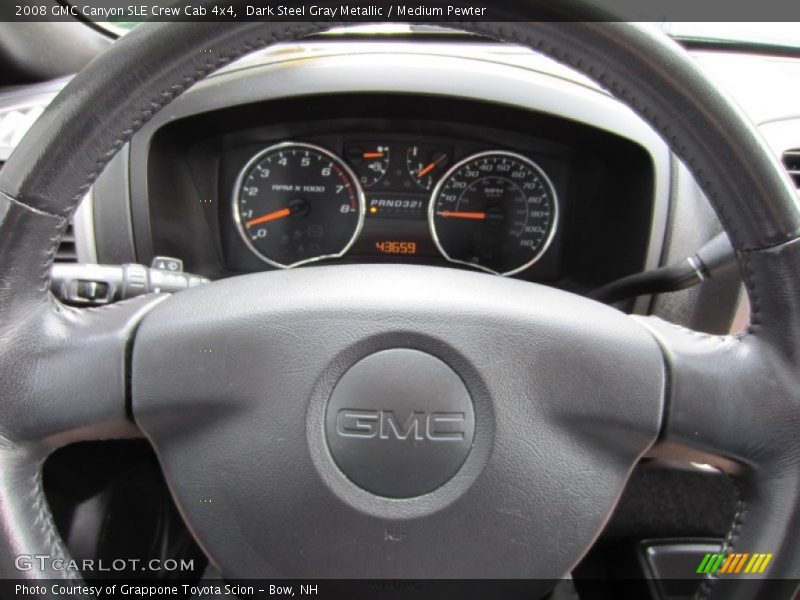 Dark Steel Gray Metallic / Medium Pewter 2008 GMC Canyon SLE Crew Cab 4x4
