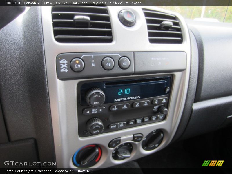 Controls of 2008 Canyon SLE Crew Cab 4x4