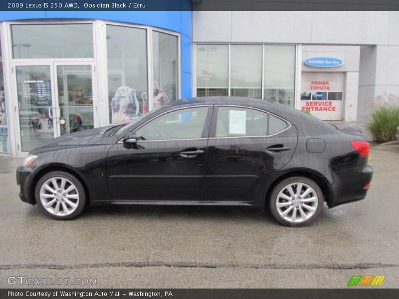 Obsidian Black / Ecru 2009 Lexus IS 250 AWD