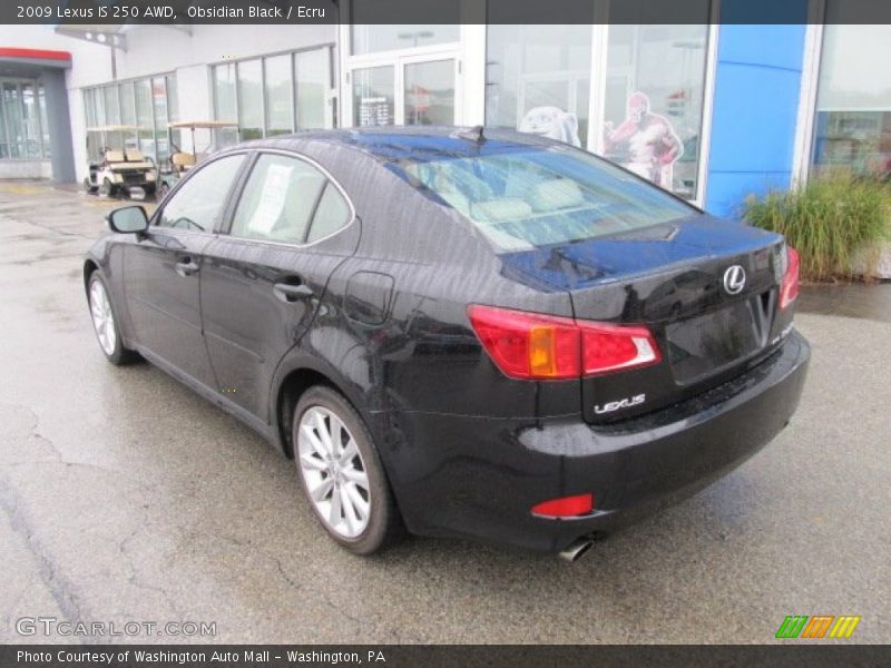 Obsidian Black / Ecru 2009 Lexus IS 250 AWD