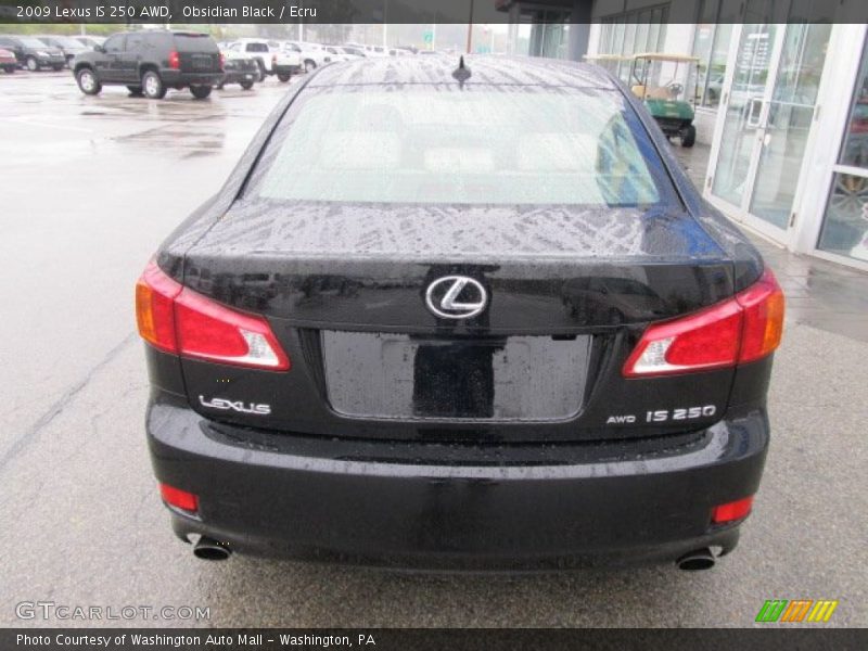 Obsidian Black / Ecru 2009 Lexus IS 250 AWD