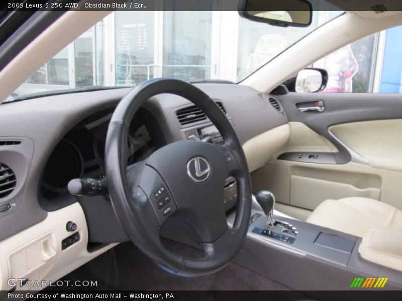 Obsidian Black / Ecru 2009 Lexus IS 250 AWD