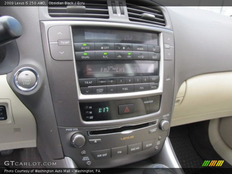 Obsidian Black / Ecru 2009 Lexus IS 250 AWD