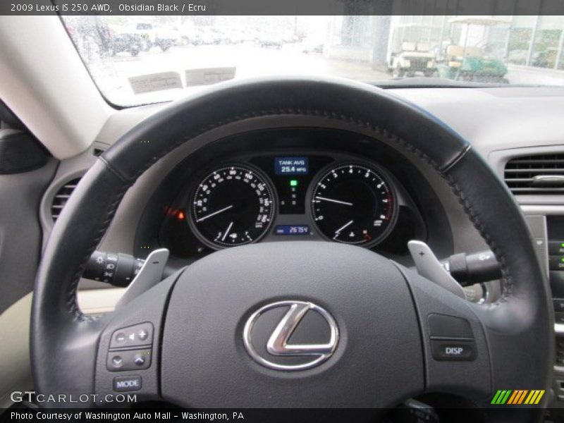 Obsidian Black / Ecru 2009 Lexus IS 250 AWD
