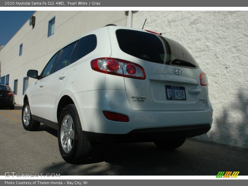 Pearl White / Gray 2010 Hyundai Santa Fe GLS 4WD