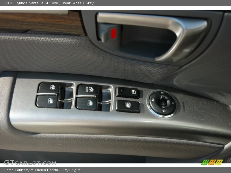 Pearl White / Gray 2010 Hyundai Santa Fe GLS 4WD