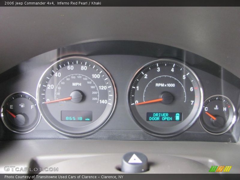 Inferno Red Pearl / Khaki 2006 Jeep Commander 4x4