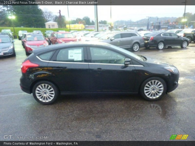 Black / Charcoal Black Leather 2012 Ford Focus Titanium 5-Door