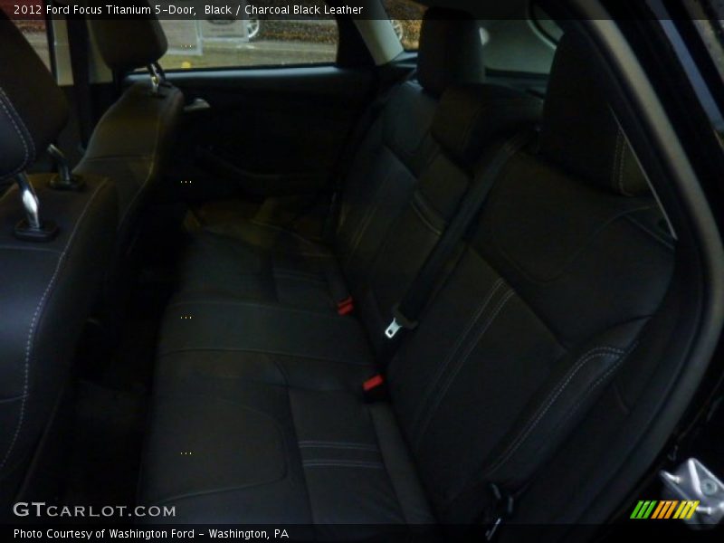 Black / Charcoal Black Leather 2012 Ford Focus Titanium 5-Door