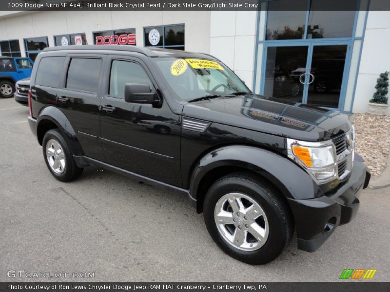 Brilliant Black Crystal Pearl / Dark Slate Gray/Light Slate Gray 2009 Dodge Nitro SE 4x4