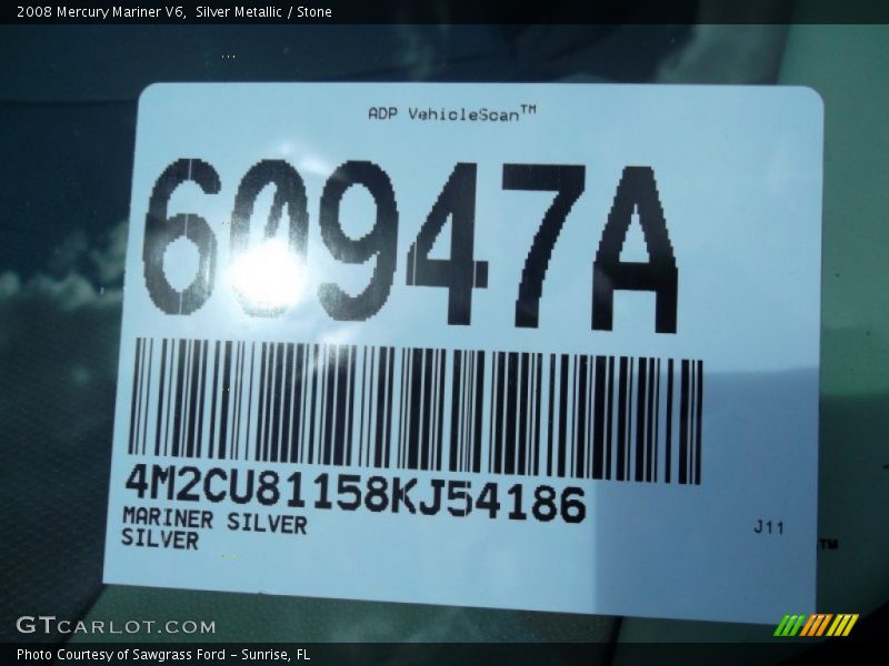 Silver Metallic / Stone 2008 Mercury Mariner V6