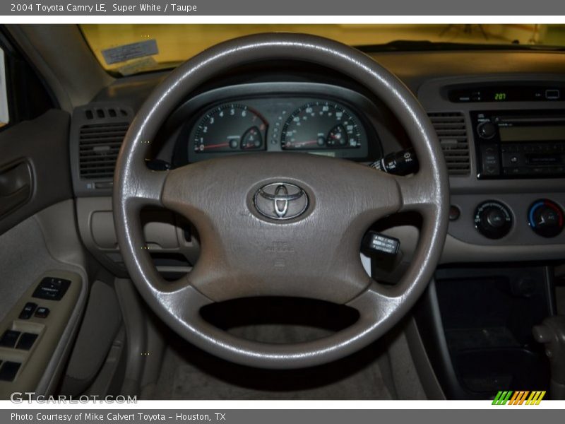 Super White / Taupe 2004 Toyota Camry LE
