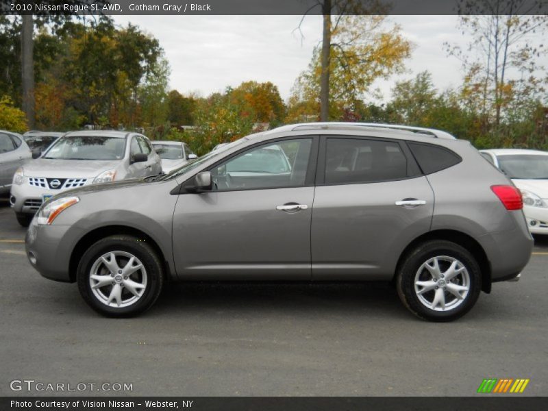 Gotham Gray / Black 2010 Nissan Rogue SL AWD