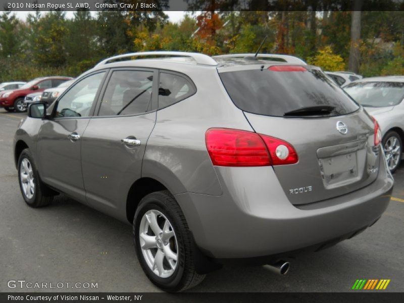 Gotham Gray / Black 2010 Nissan Rogue SL AWD