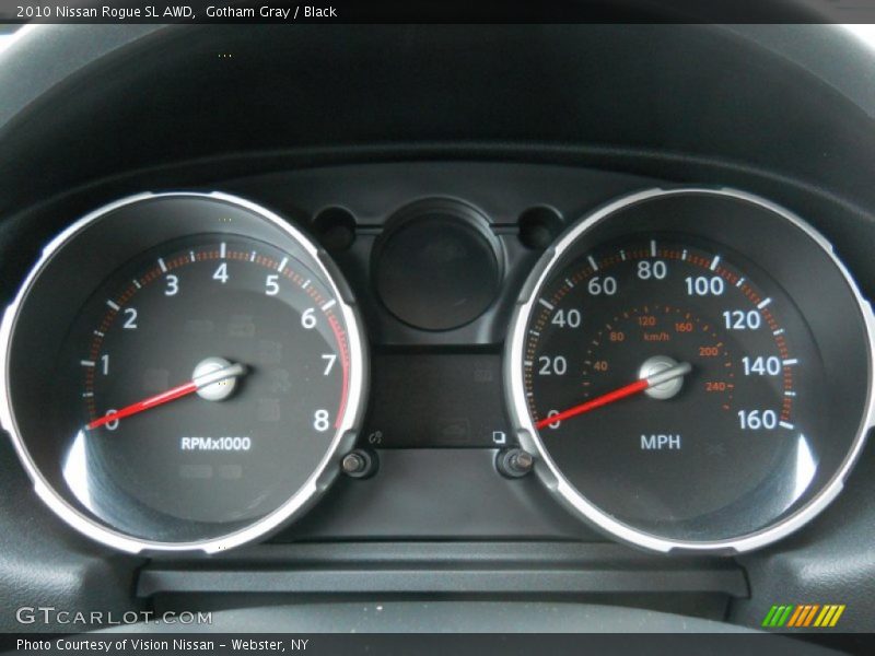 Gotham Gray / Black 2010 Nissan Rogue SL AWD