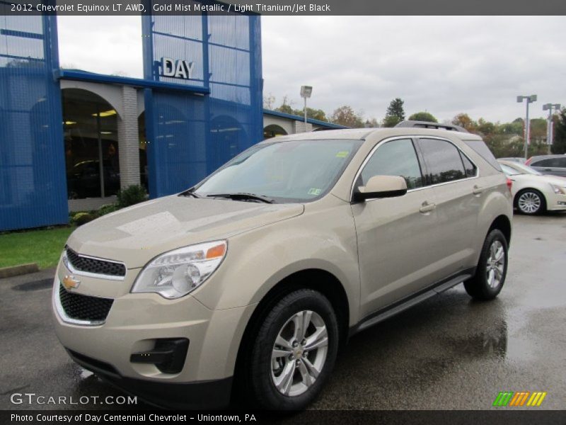 Gold Mist Metallic / Light Titanium/Jet Black 2012 Chevrolet Equinox LT AWD