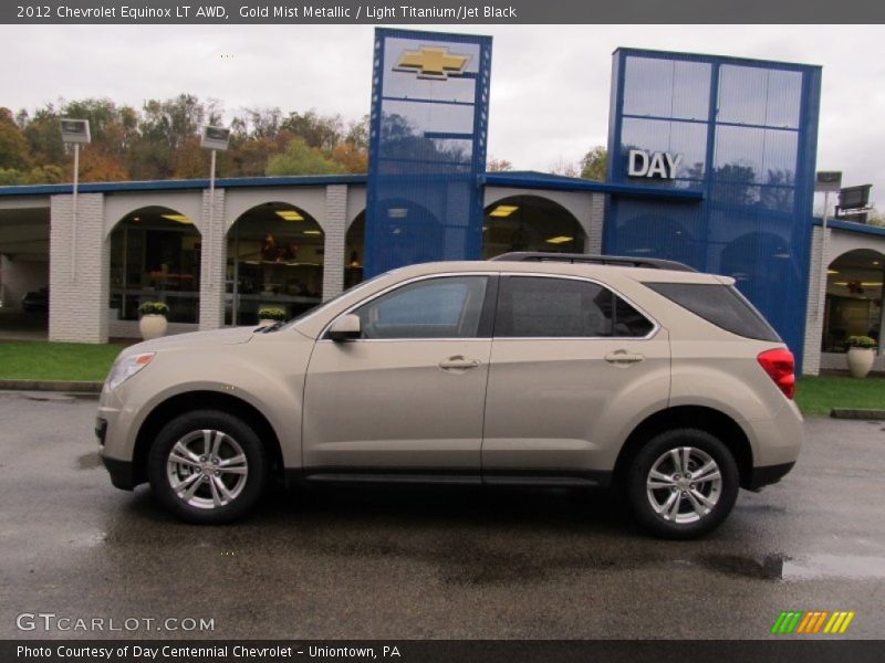Gold Mist Metallic / Light Titanium/Jet Black 2012 Chevrolet Equinox LT AWD