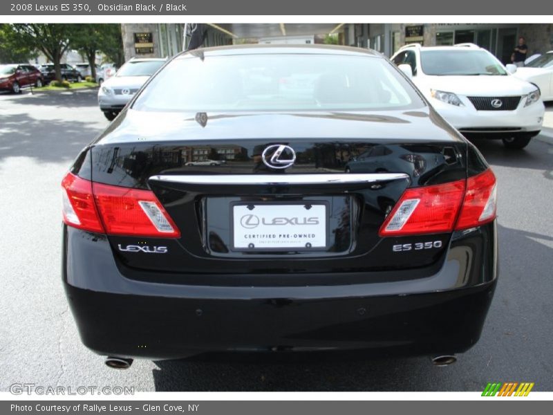 Obsidian Black / Black 2008 Lexus ES 350