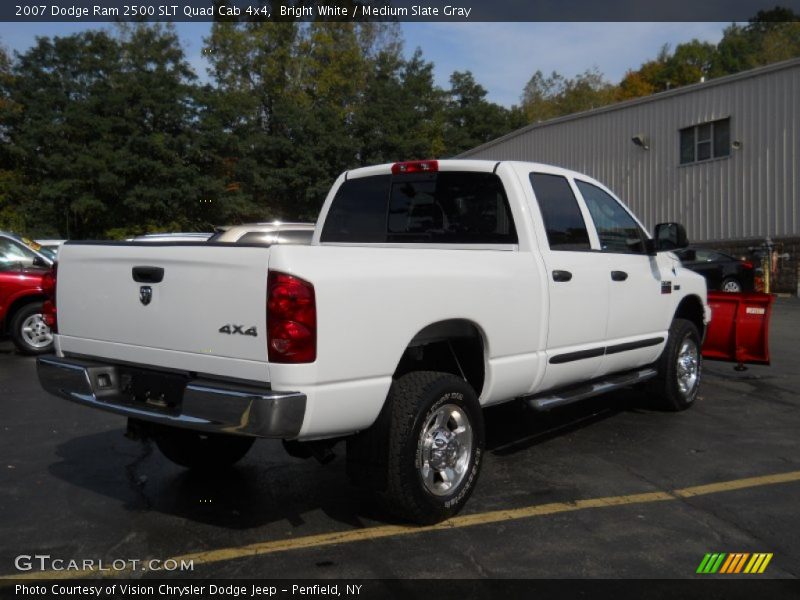 Bright White / Medium Slate Gray 2007 Dodge Ram 2500 SLT Quad Cab 4x4