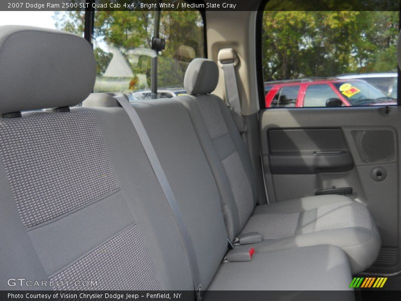 Bright White / Medium Slate Gray 2007 Dodge Ram 2500 SLT Quad Cab 4x4