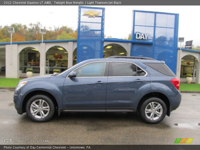 Twilight Blue Metallic / Light Titanium/Jet Black 2012 Chevrolet Equinox LT AWD