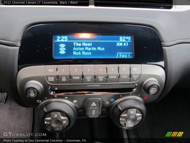 Controls of 2012 Camaro LT Convertible