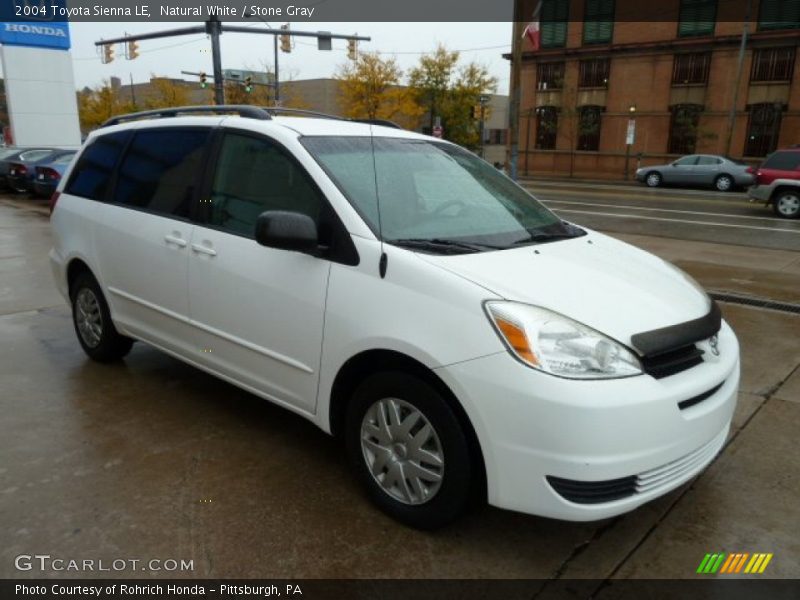 Natural White / Stone Gray 2004 Toyota Sienna LE