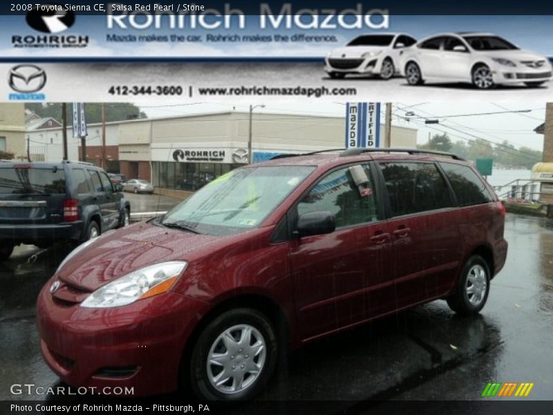 Salsa Red Pearl / Stone 2008 Toyota Sienna CE