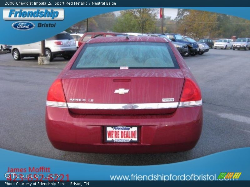 Sport Red Metallic / Neutral Beige 2006 Chevrolet Impala LS