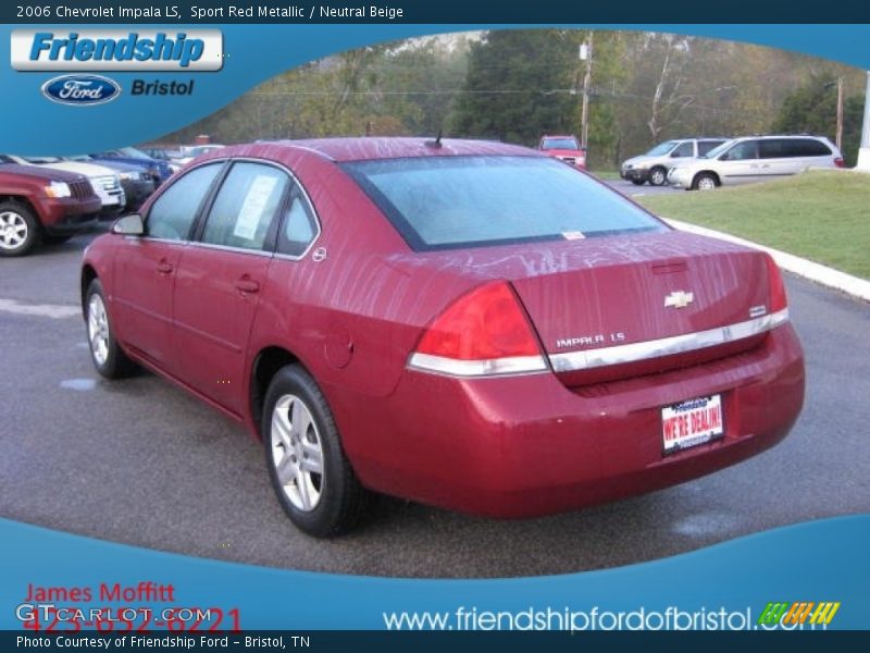 Sport Red Metallic / Neutral Beige 2006 Chevrolet Impala LS