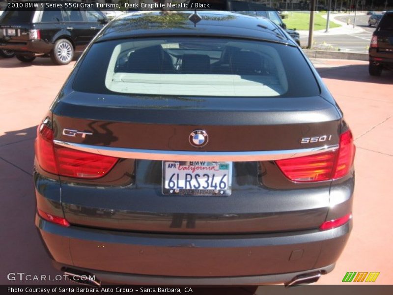 Dark Graphite Metallic / Black 2010 BMW 5 Series 550i Gran Turismo