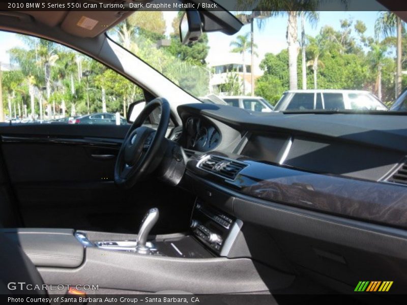 Dark Graphite Metallic / Black 2010 BMW 5 Series 550i Gran Turismo