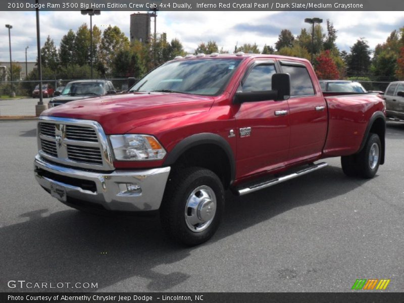 Front 3/4 View of 2010 Ram 3500 Big Horn Edition Crew Cab 4x4 Dually
