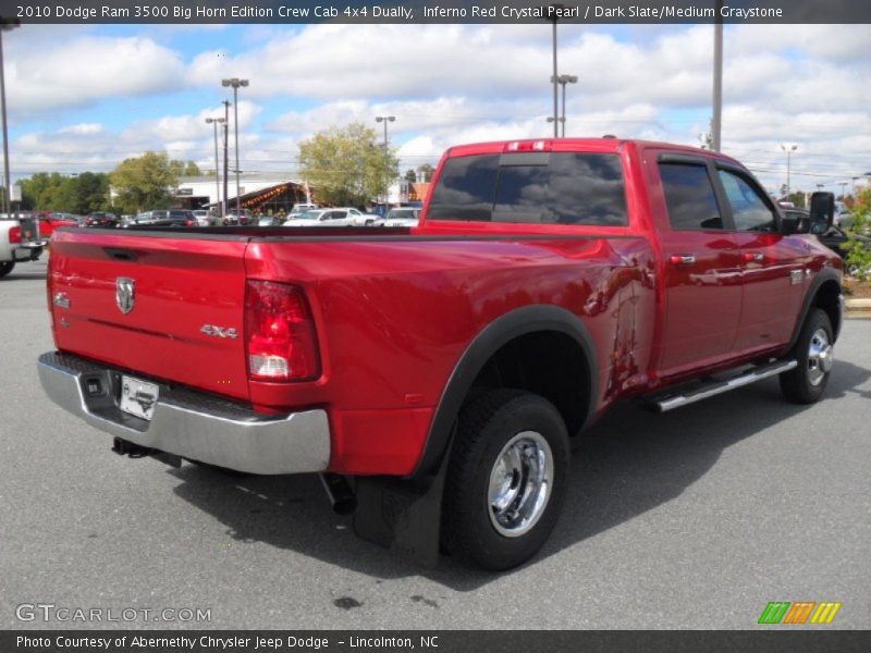Inferno Red Crystal Pearl / Dark Slate/Medium Graystone 2010 Dodge Ram 3500 Big Horn Edition Crew Cab 4x4 Dually