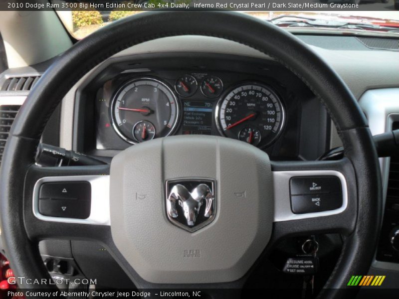 Inferno Red Crystal Pearl / Dark Slate/Medium Graystone 2010 Dodge Ram 3500 Big Horn Edition Crew Cab 4x4 Dually