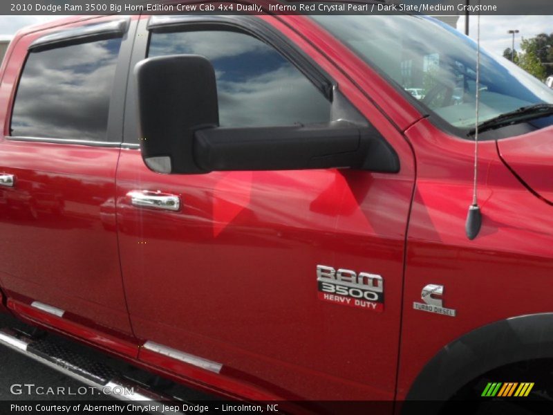 Inferno Red Crystal Pearl / Dark Slate/Medium Graystone 2010 Dodge Ram 3500 Big Horn Edition Crew Cab 4x4 Dually