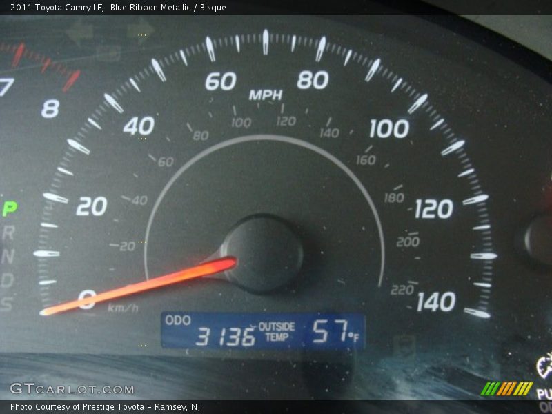 Blue Ribbon Metallic / Bisque 2011 Toyota Camry LE