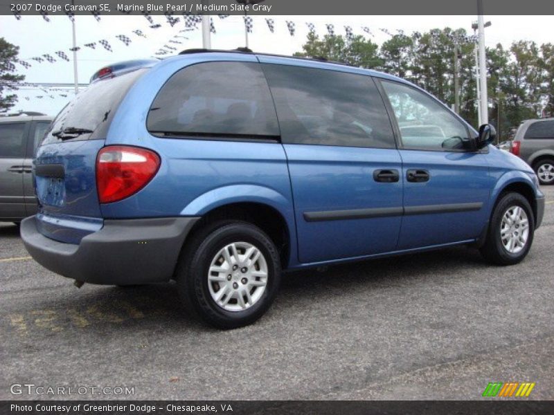 Marine Blue Pearl / Medium Slate Gray 2007 Dodge Caravan SE