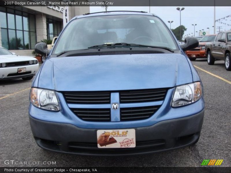 Marine Blue Pearl / Medium Slate Gray 2007 Dodge Caravan SE
