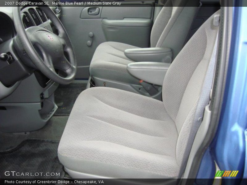 Marine Blue Pearl / Medium Slate Gray 2007 Dodge Caravan SE