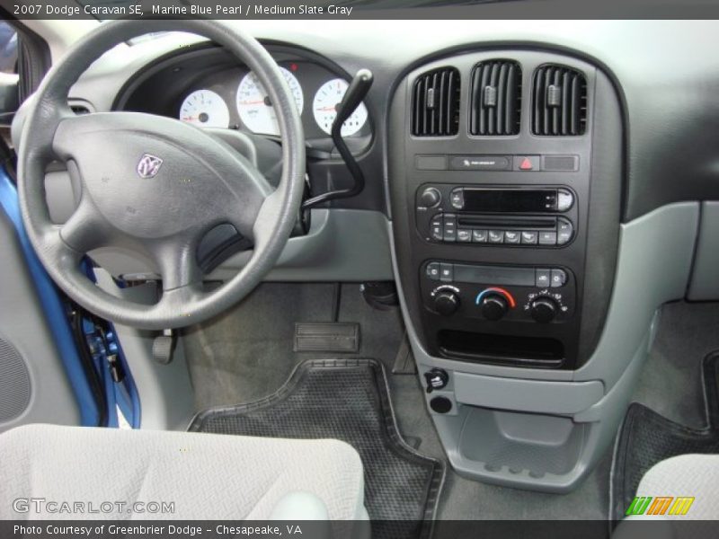 Marine Blue Pearl / Medium Slate Gray 2007 Dodge Caravan SE