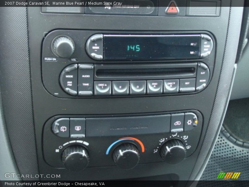 Marine Blue Pearl / Medium Slate Gray 2007 Dodge Caravan SE