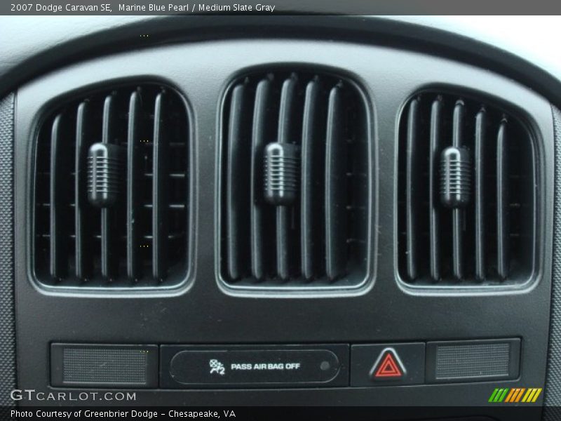 Marine Blue Pearl / Medium Slate Gray 2007 Dodge Caravan SE