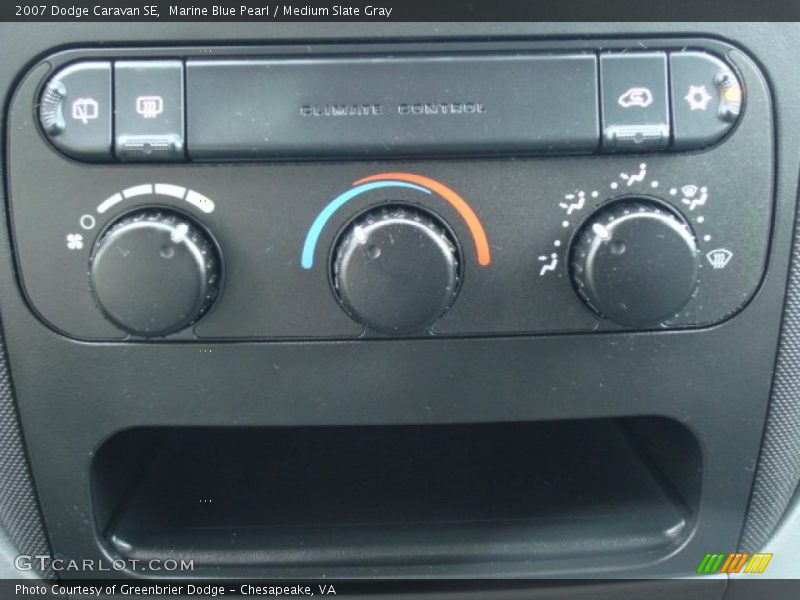 Marine Blue Pearl / Medium Slate Gray 2007 Dodge Caravan SE