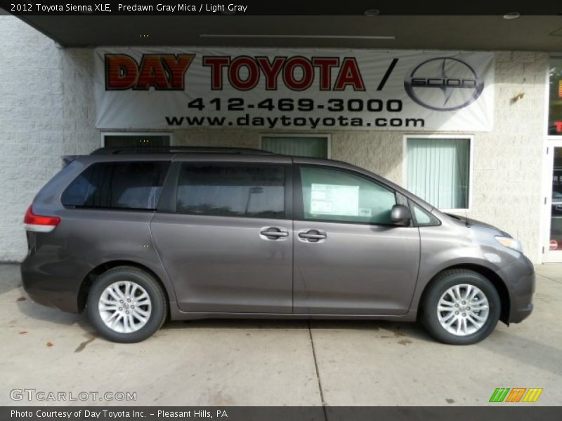 Predawn Gray Mica / Light Gray 2012 Toyota Sienna XLE