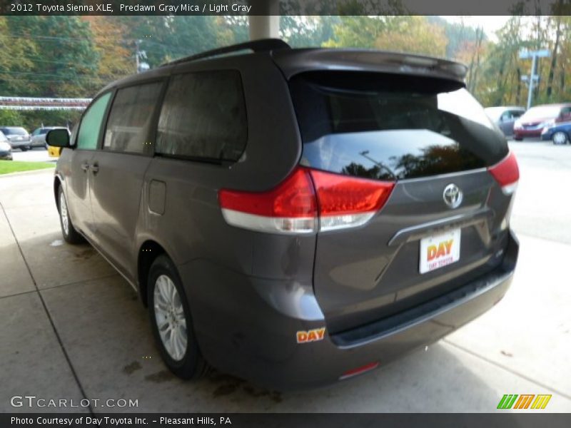 Predawn Gray Mica / Light Gray 2012 Toyota Sienna XLE