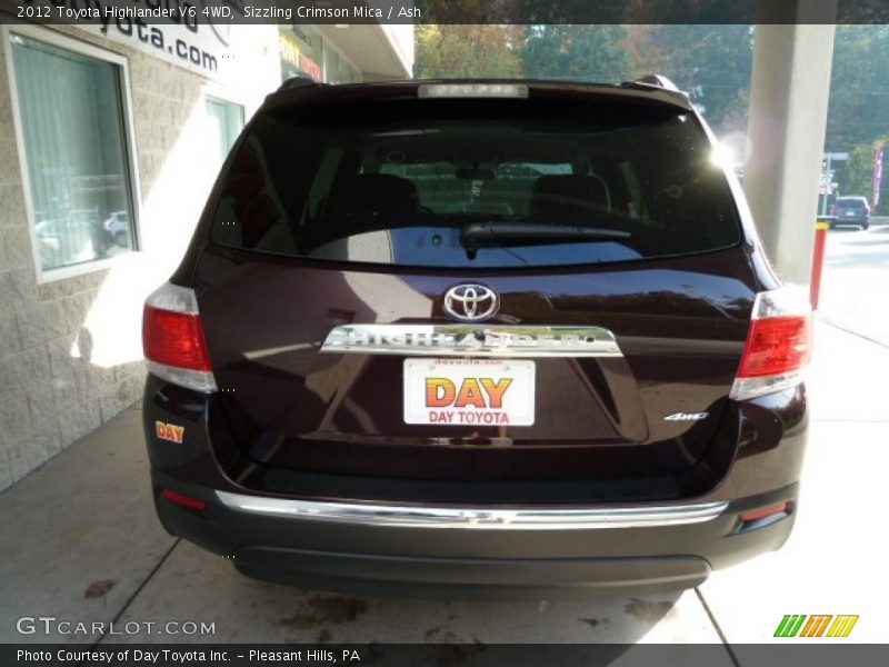 Sizzling Crimson Mica / Ash 2012 Toyota Highlander V6 4WD